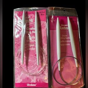Two pairs of Susan Bates circular knitting needles 9mm & 10mm